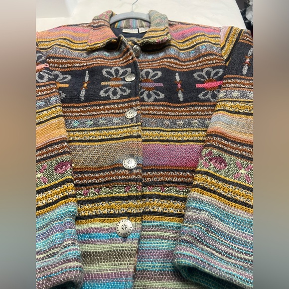 More by Lata Vintage Women Tapestry Jacket M Boho Aztec Southwestern Woven Multi - Picture 11 of 11